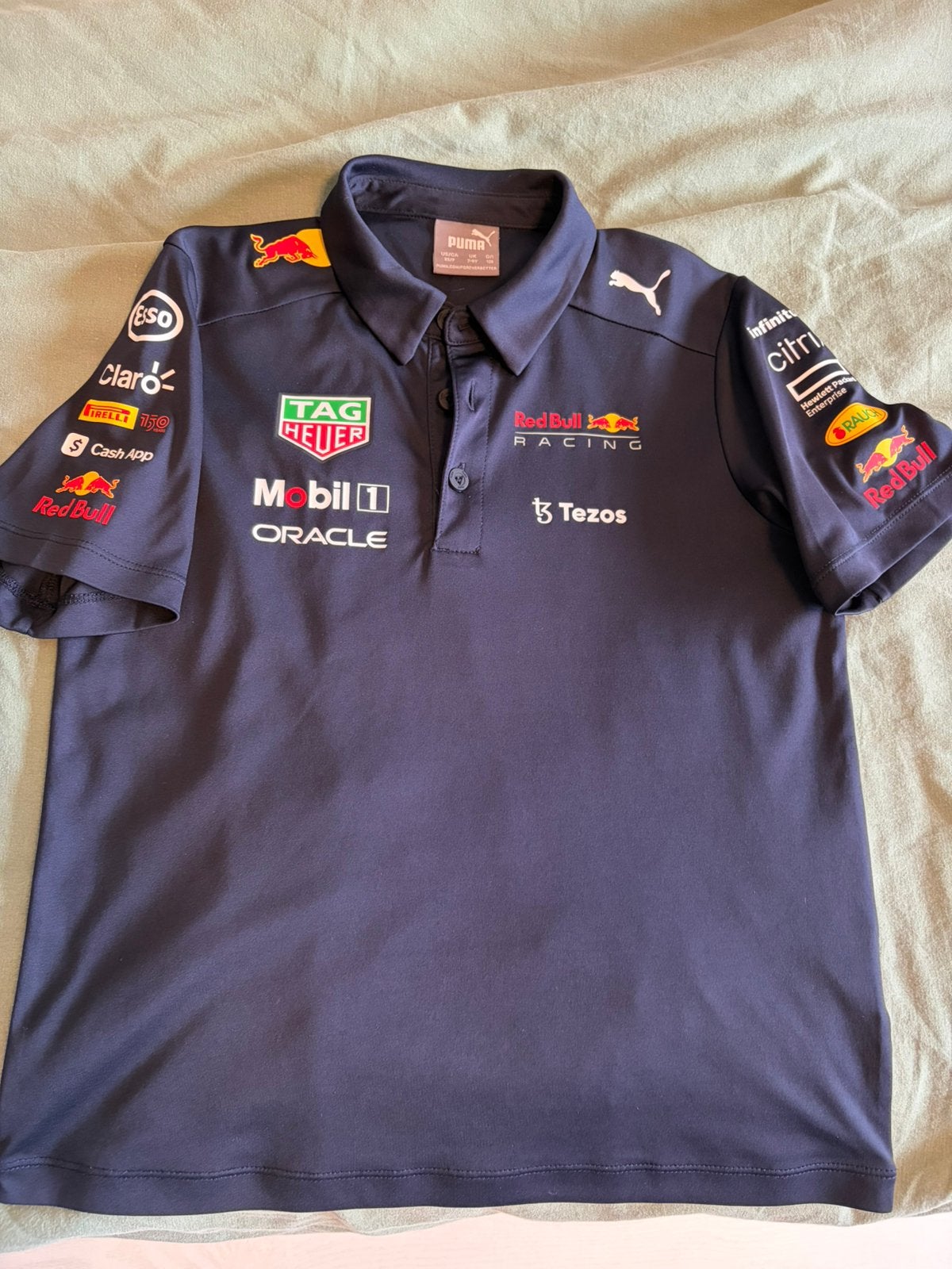 Max verstappen polo shirt. Maat 128, Kinderen en Baby's, Ophalen of Verzenden, Zo goed als nieuw, Jongen of Meisje, Shirt of Longsleeve