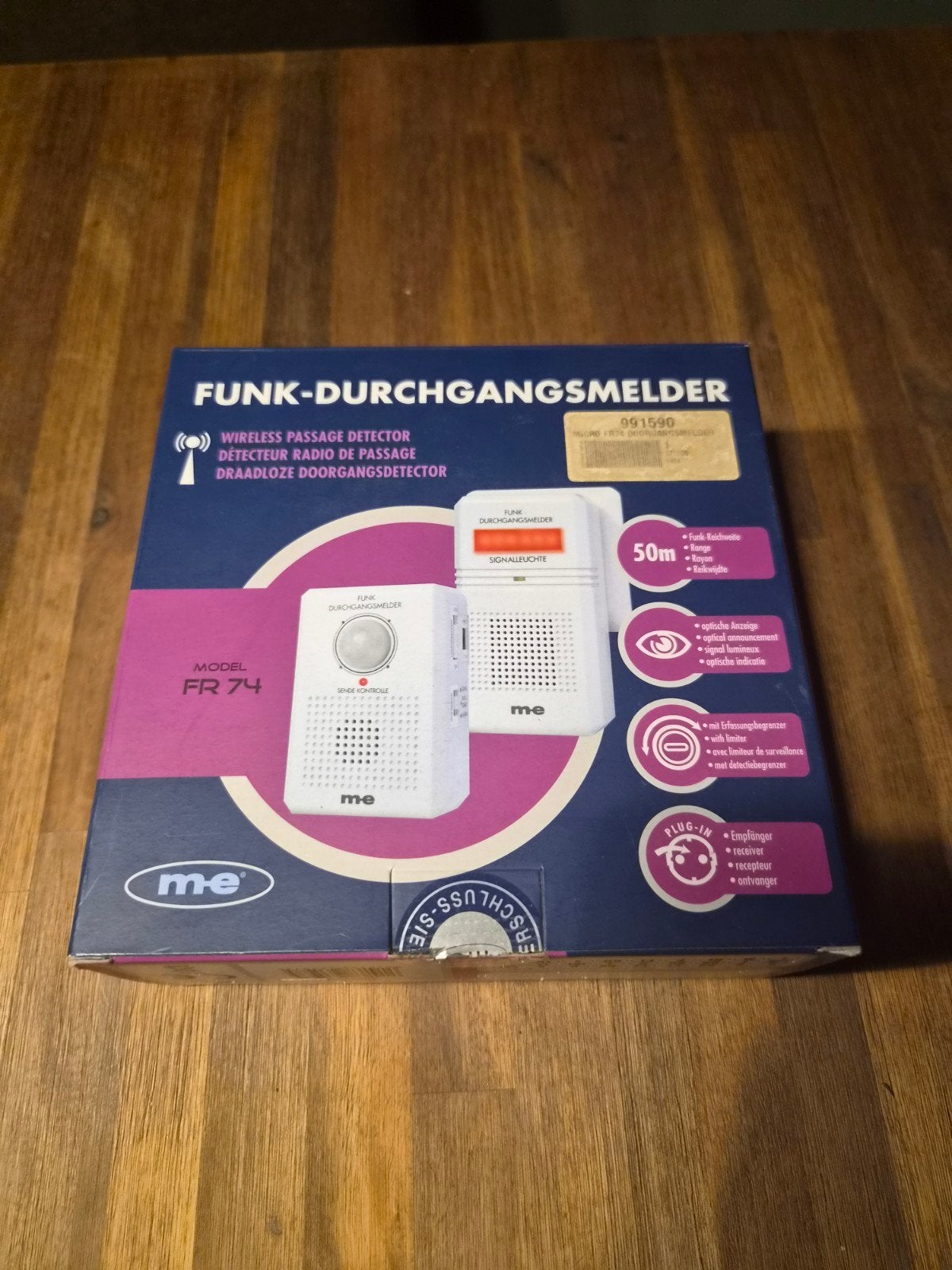Draadloze Doorgangsmelder ME FR 74 - Nieuw in doos, Ophalen of Verzenden, Nieuw, Binnencamera