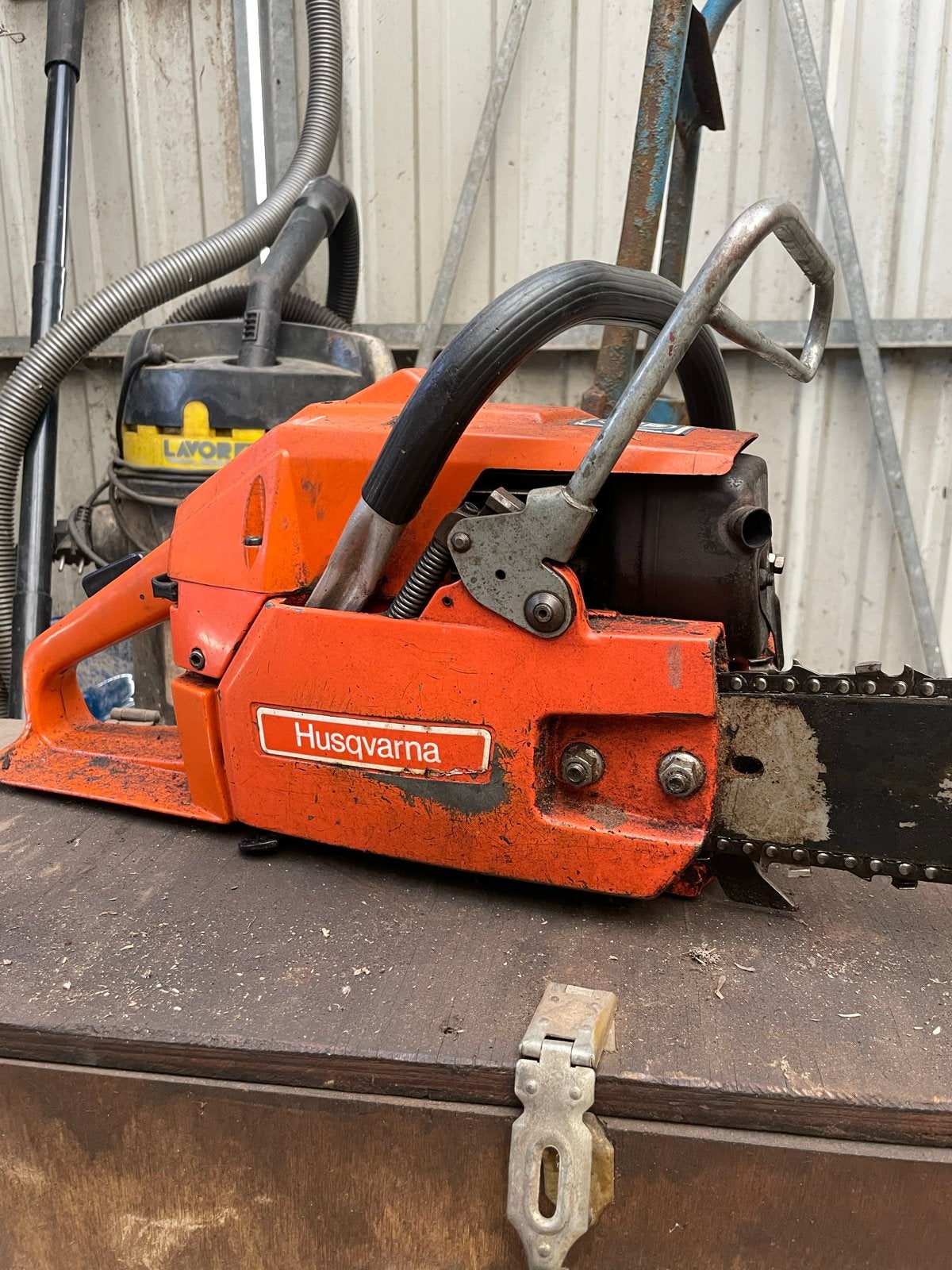 Husqvarna 266 SE Kettingzaag - Vintage en Krachtig, Ophalen, Gebruikt, 70 mm of meer, Kettingzaag