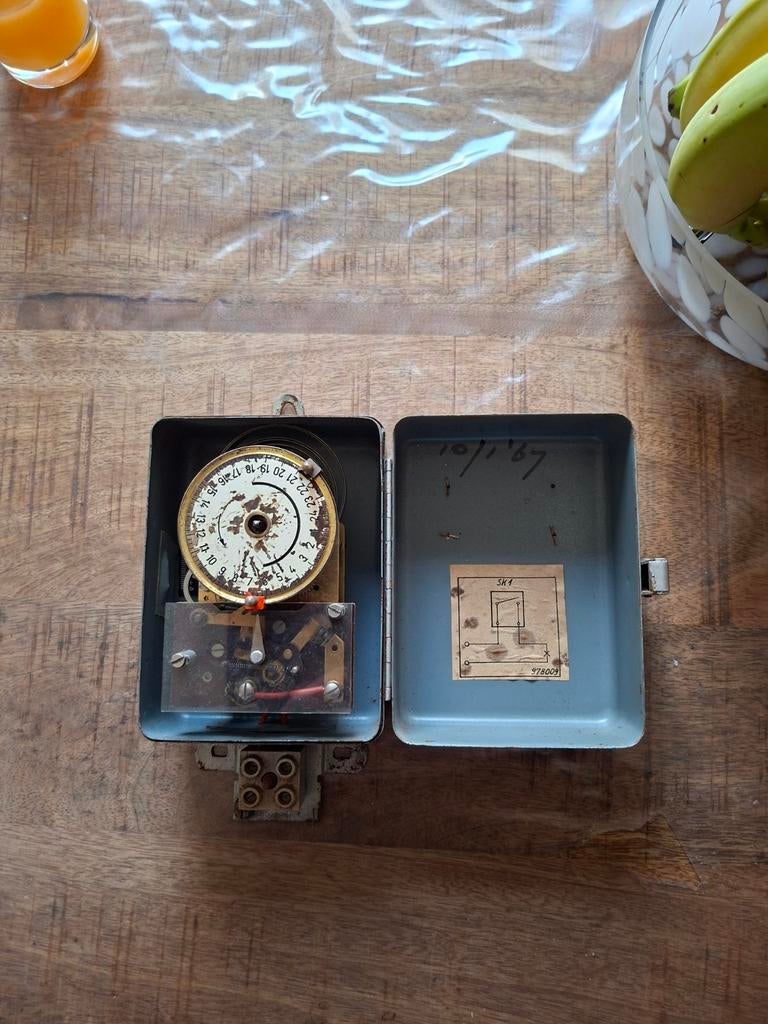 Oude lantaren klok / tijdklok - Vintage, Ophalen of Verzenden