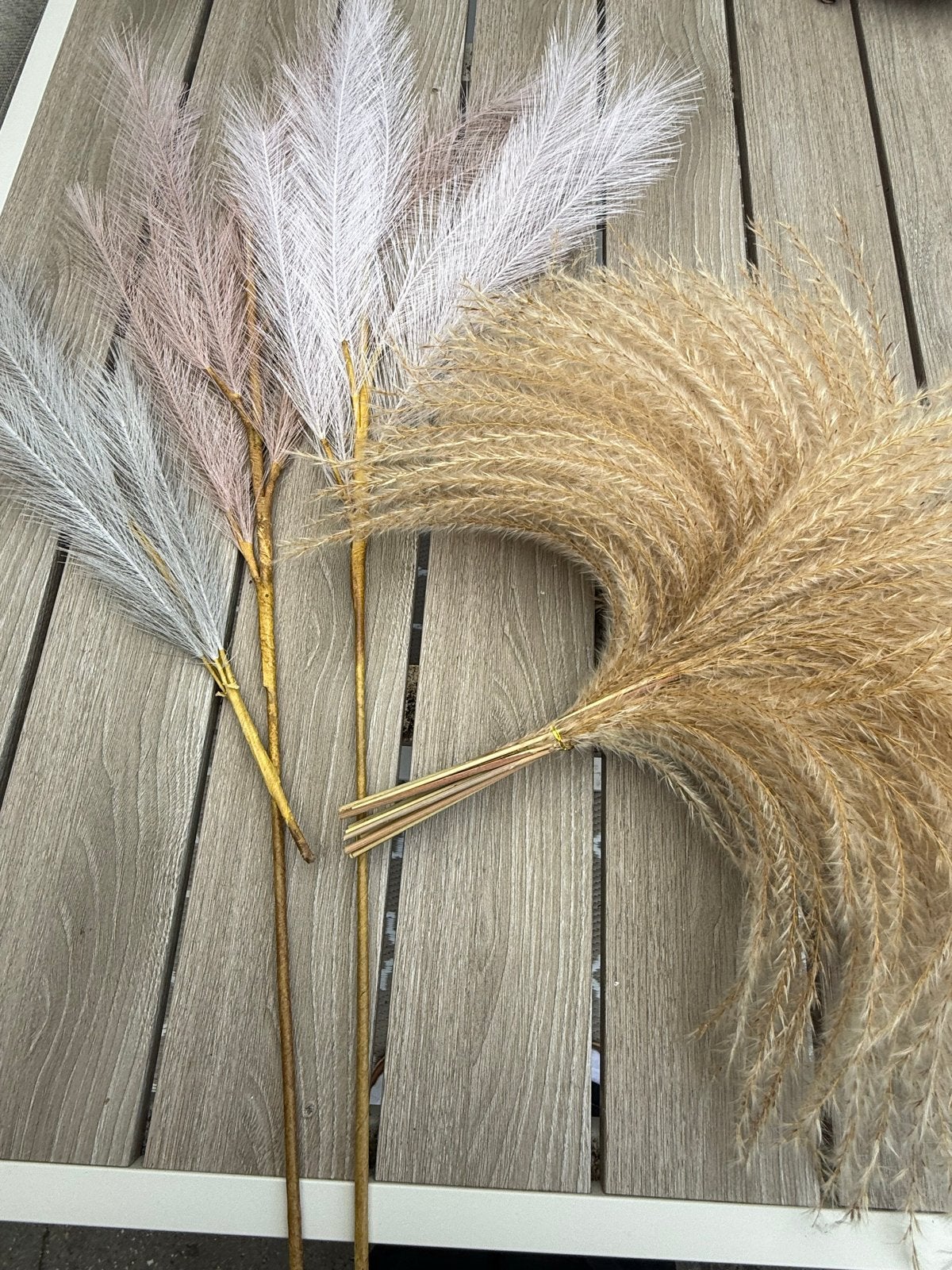 Decoratieve takken - Pampasgras en pluimen, Meerkleurig, Ophalen of Verzenden, Natuurlijk materiaal, Landelijk
