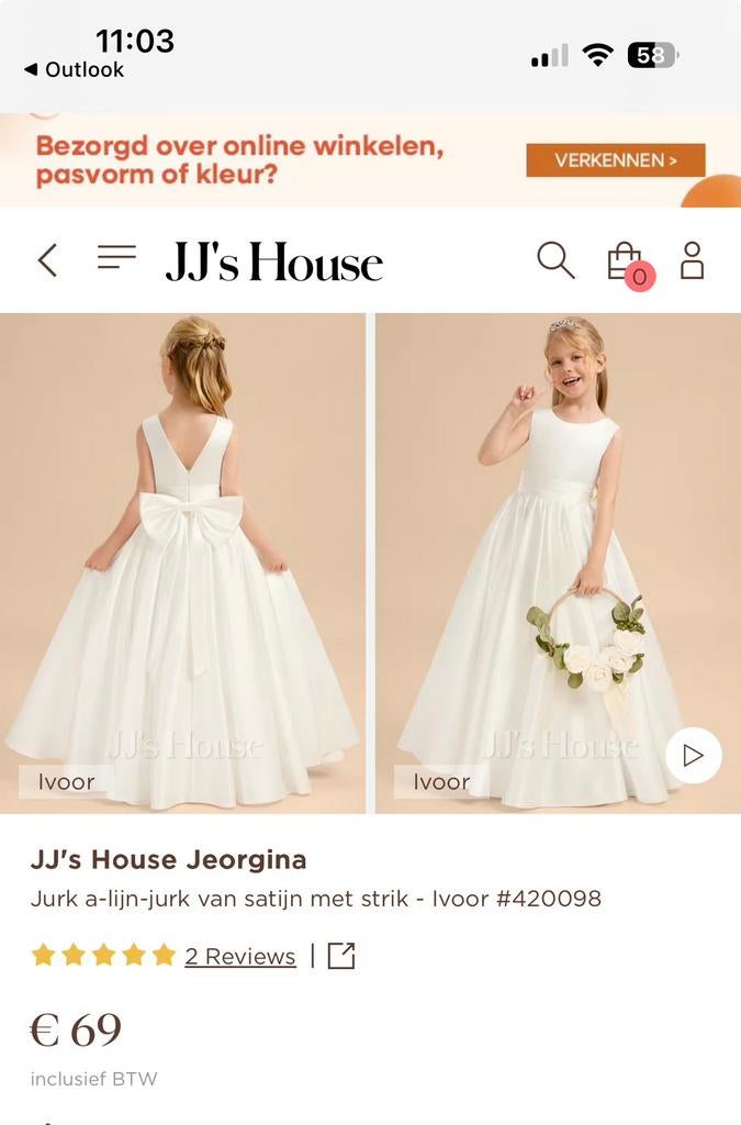 Trouw/feest jurk meisje, Kinderen en Baby's, Carnavalskleding en Verkleedspullen, Zo goed als nieuw, Meisje, 134 t/m 140, Ophalen of Verzenden