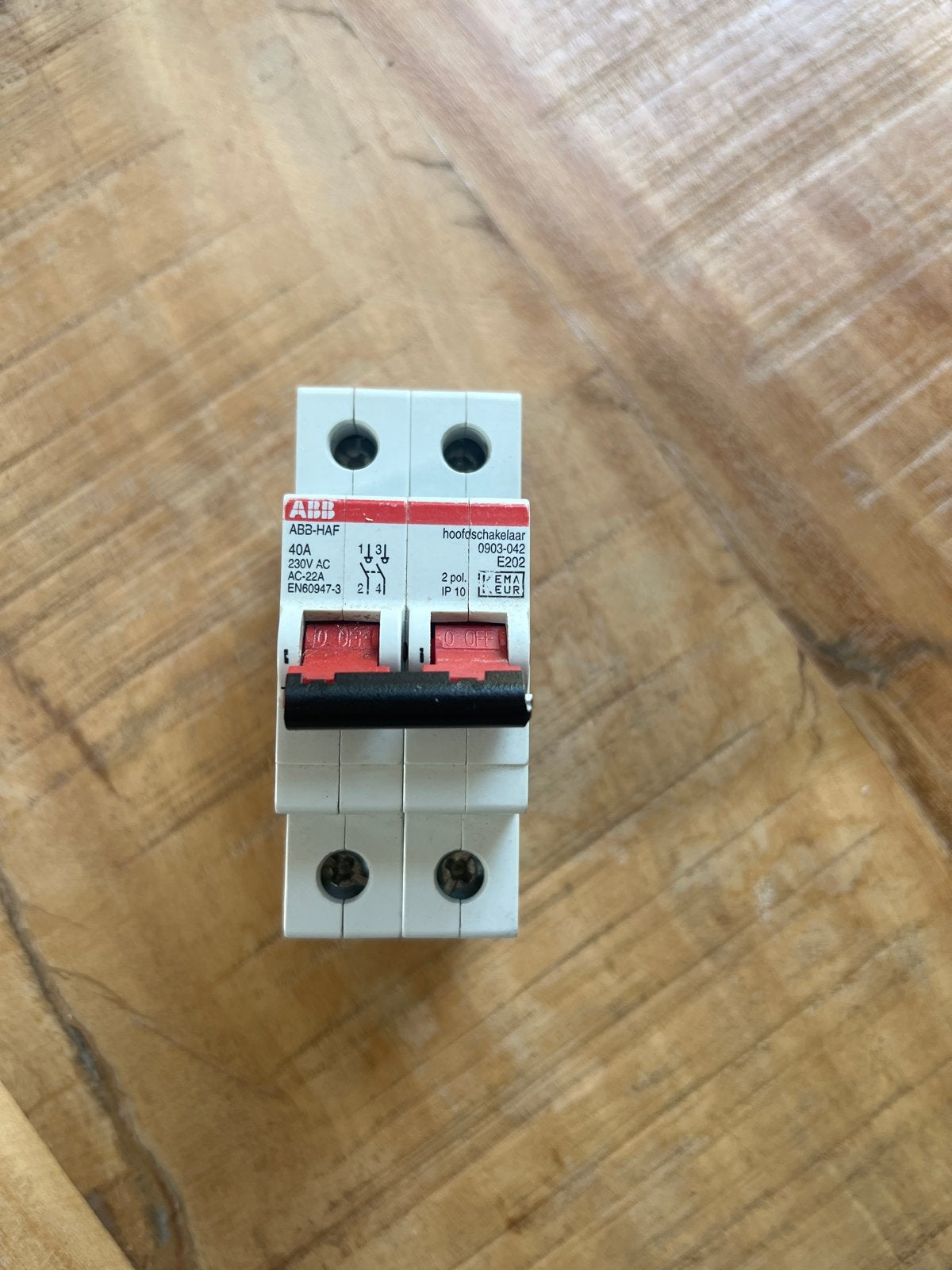 ABB Hoofdschakelaar 40A 2-polig, Ophalen of Verzenden, Gebruikt, ABB, Schakelaar