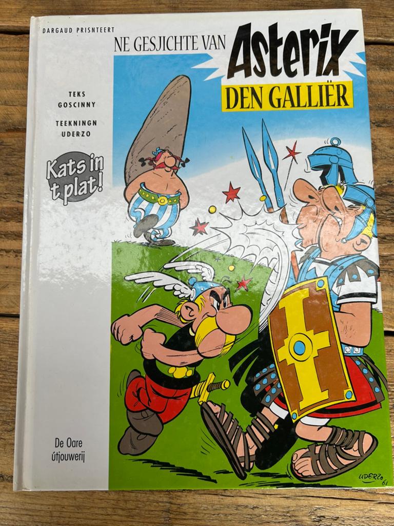 ne gesjichte van ASTERIX den Galliër - kats in t plat !, Boeken, Eén stripboek, Ophalen of Verzenden, Zo goed als nieuw