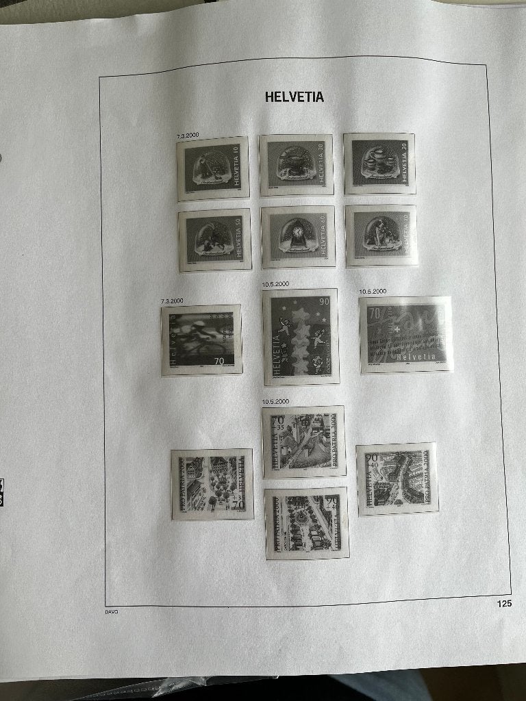 Albumbladen Zwitserland Schaubek 1990-1997 en Davo 2000-2001, Postzegels en Munten, Ophalen of Verzenden