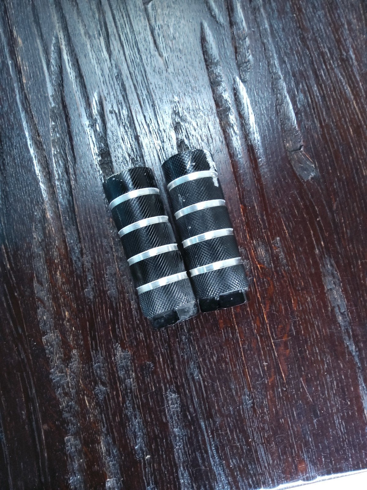 Fietsvoetsteunen - Aluminium, Zwart/Zilver, Gebruikt, Overige typen, Ophalen of Verzenden, Aluminium