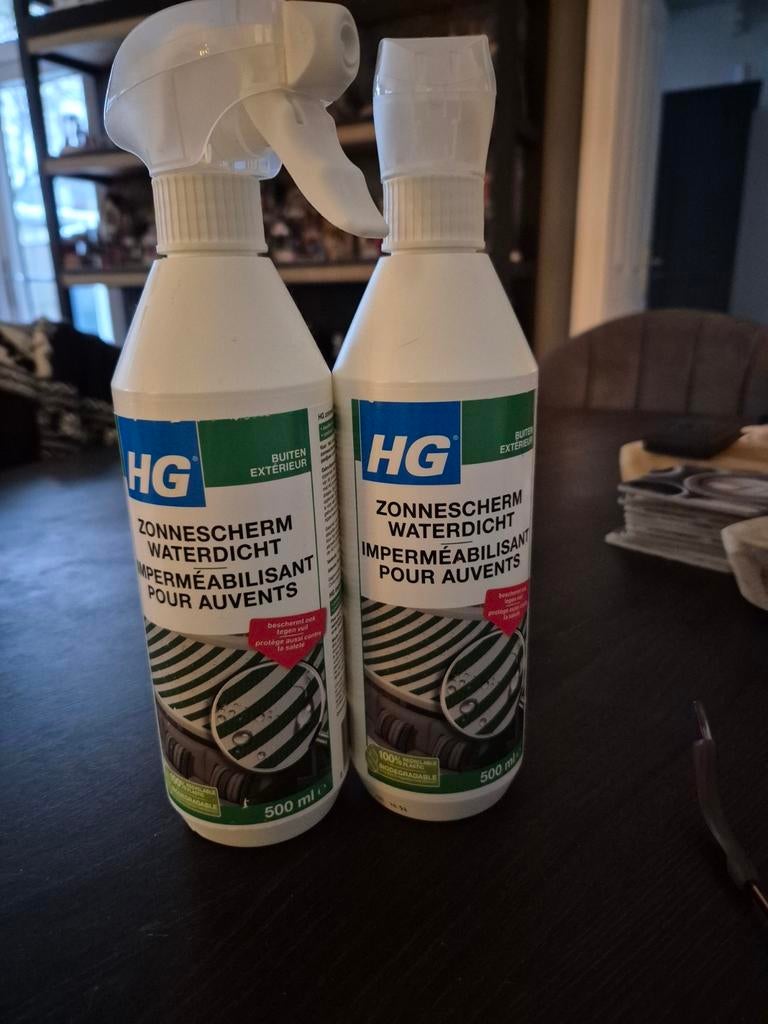 2 flessen HG zonnescherm waterdicht te maken, Ophalen of Verzenden, Knikarmscherm
