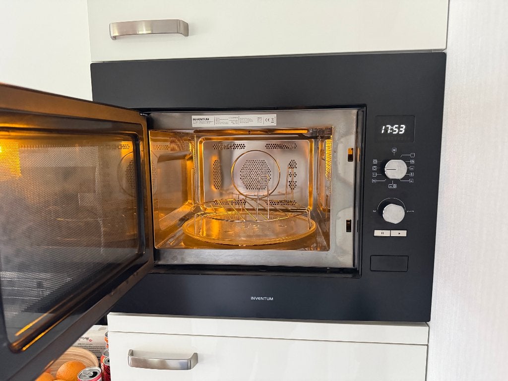 Combi magnetron inbouw, Ophalen, Hete lucht, Zo goed als nieuw, Inbouw