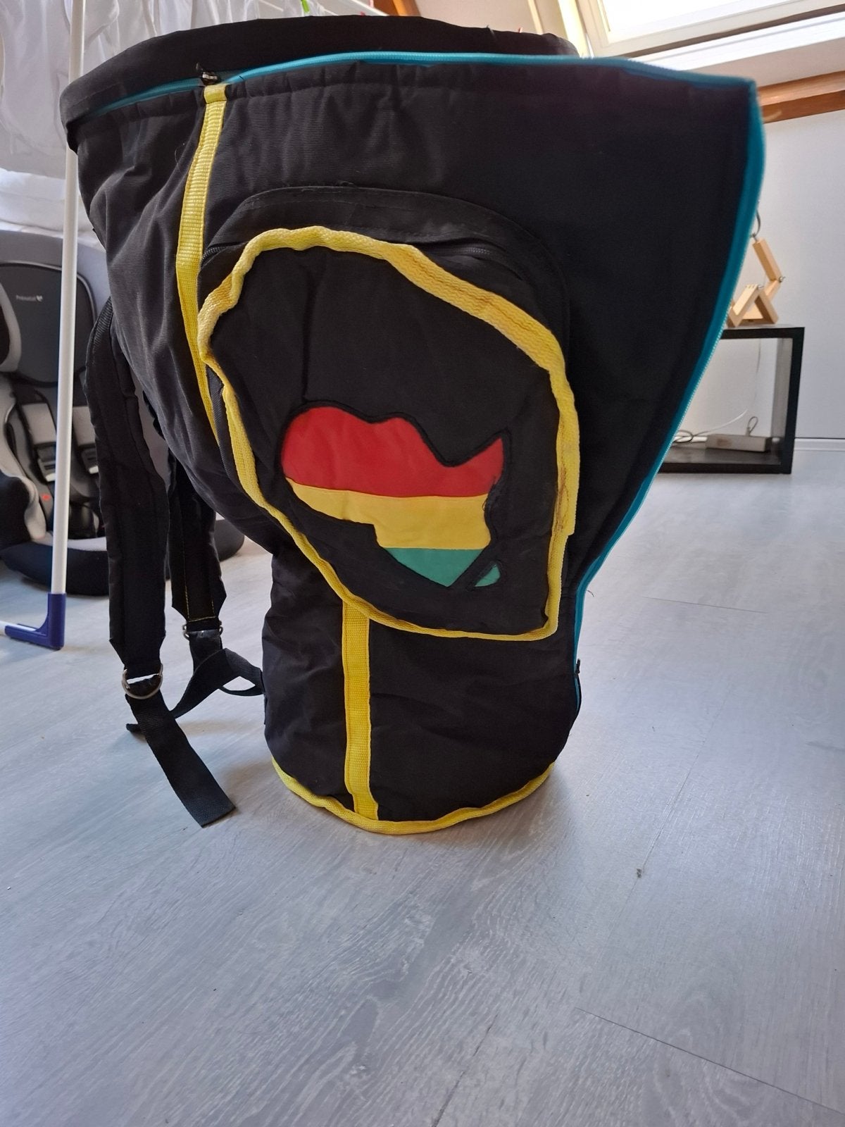 Djembe tas voor grote djembe - gewatteerd, rugriemen, Ophalen of Verzenden, Gebruikt, Trommel