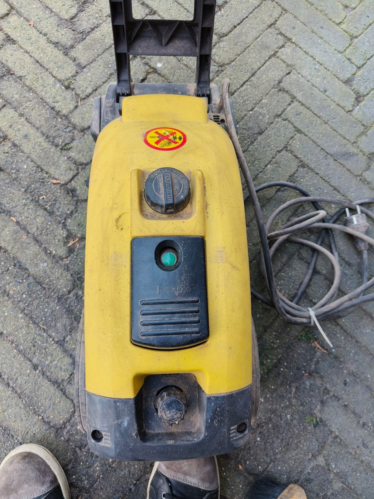 Kärcher hogedrukreiniger met terrasreiniger en spuitlans, Tuin en Terras, Ophalen, Gebruikt, Elektrisch, Kärcher