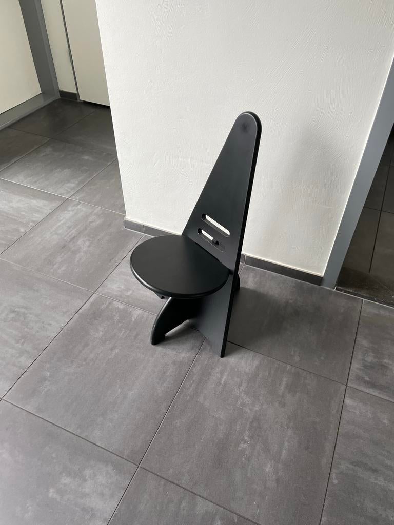 Kinderstoeltje Lundi sit, 1980 ontwerp Gijs Boelaars, Gebruikt, Zwart, Ophalen of Verzenden, Hout