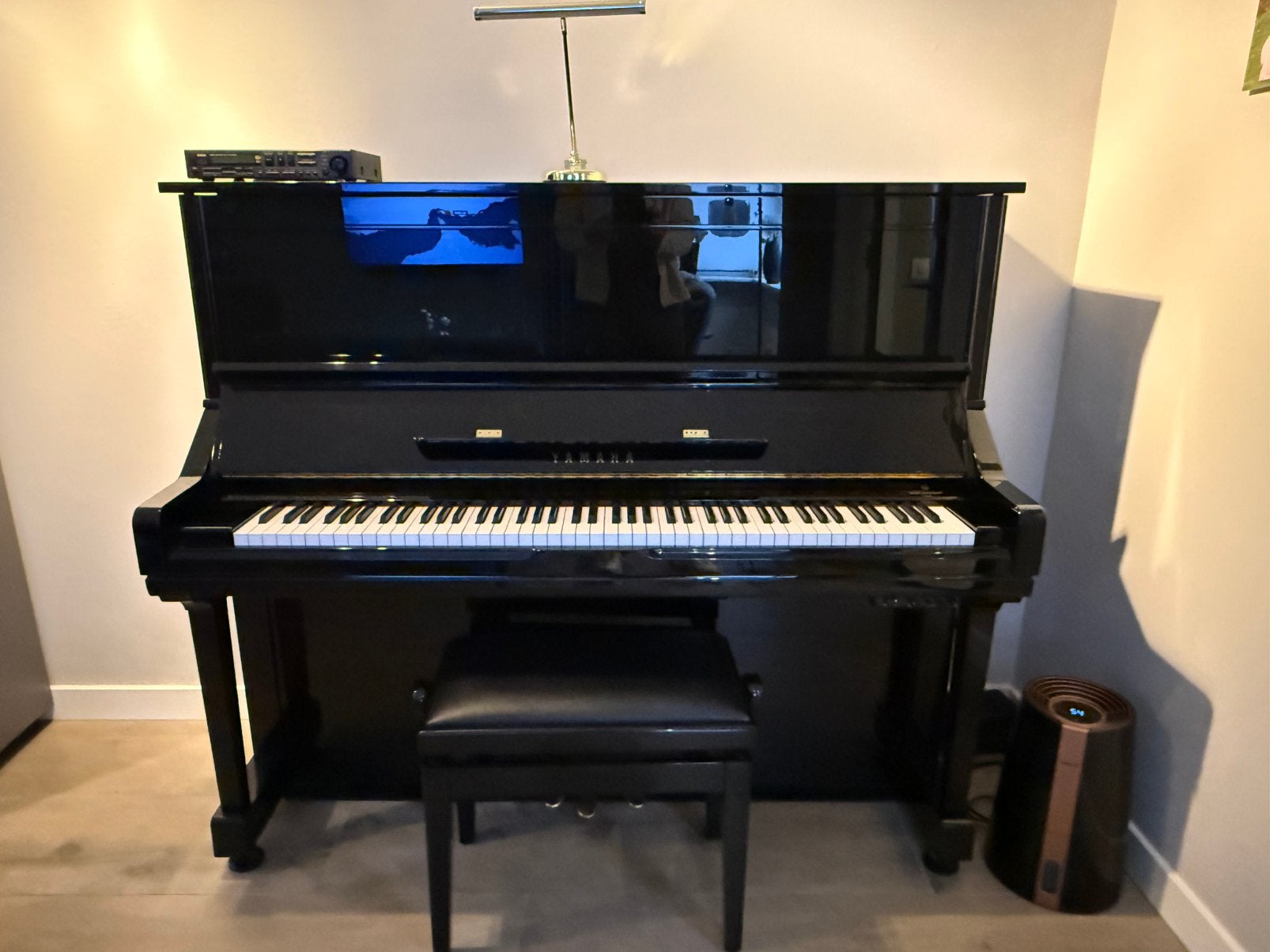 Yamaha YU3SXGZ Silent Piano, compleet pakket, Muziek en Instrumenten, Piano's, Zo goed als nieuw, Zwart, Ophalen