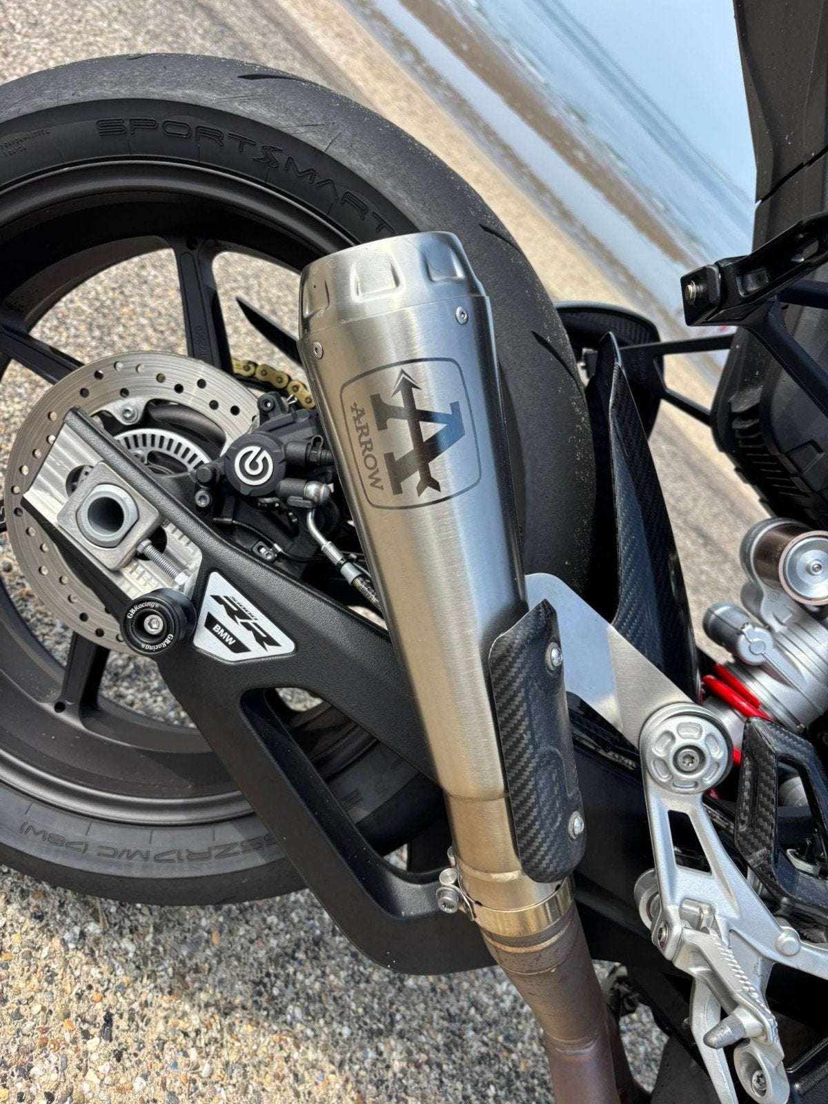 S1000rr Arrow demper met black widow spruitstuk, Ophalen of Verzenden
