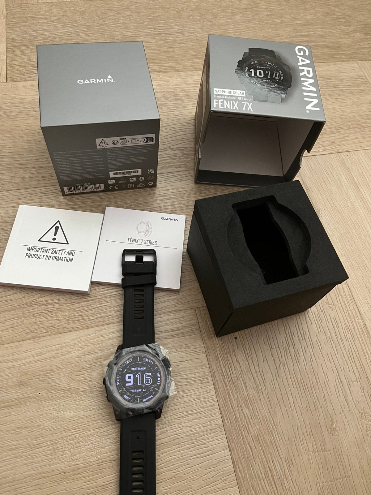 Garmin fenix 7X Sapphire Solar - Nieuw, Afstand, Zwart, Nieuw, Ophalen of Verzenden