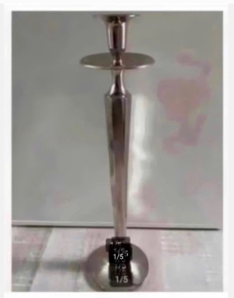 Voor de kerst tafel, XL hoge verzilverde kandelaar, 51 cm, Nieuw, Ophalen of Verzenden, X, X