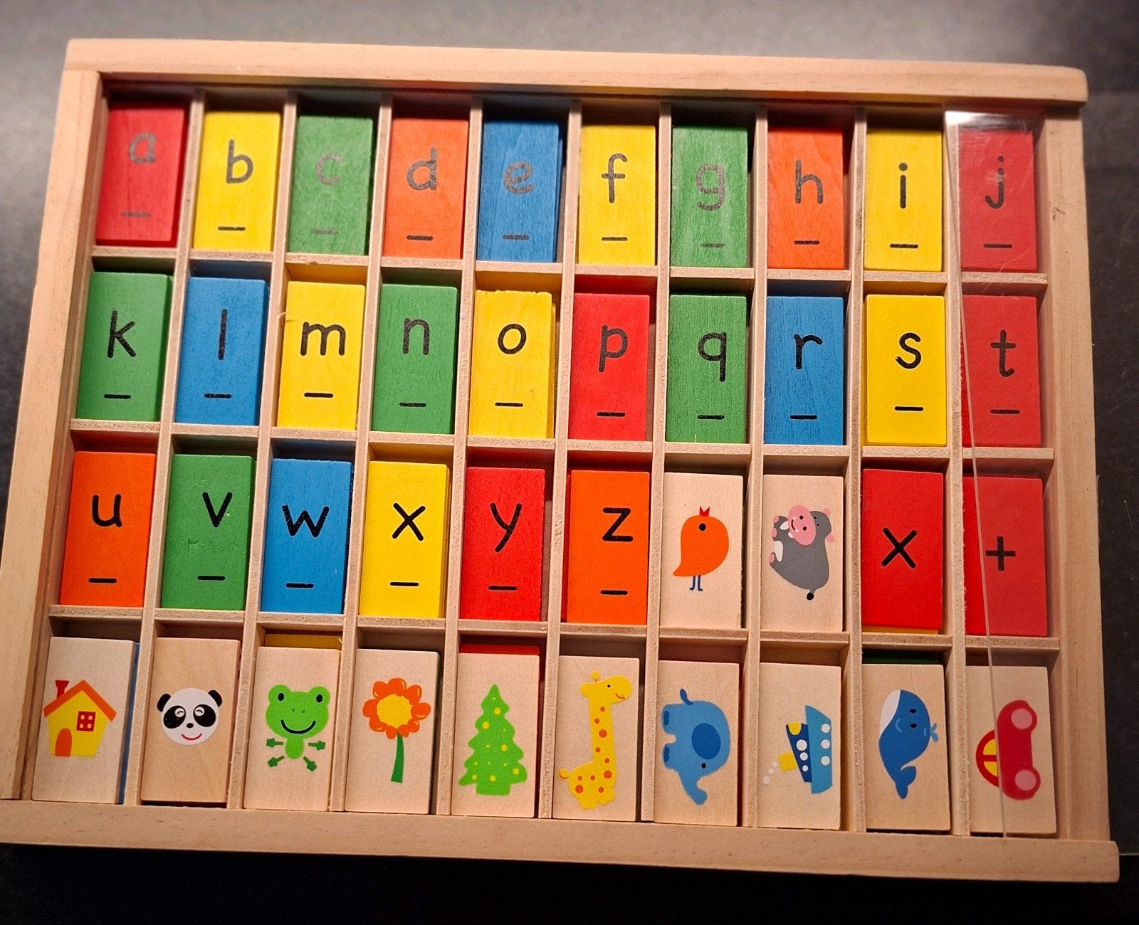 Houten alfabet en cijfers leerset compleet, Ophalen of Verzenden, Zo goed als nieuw, Taal en Lezen
