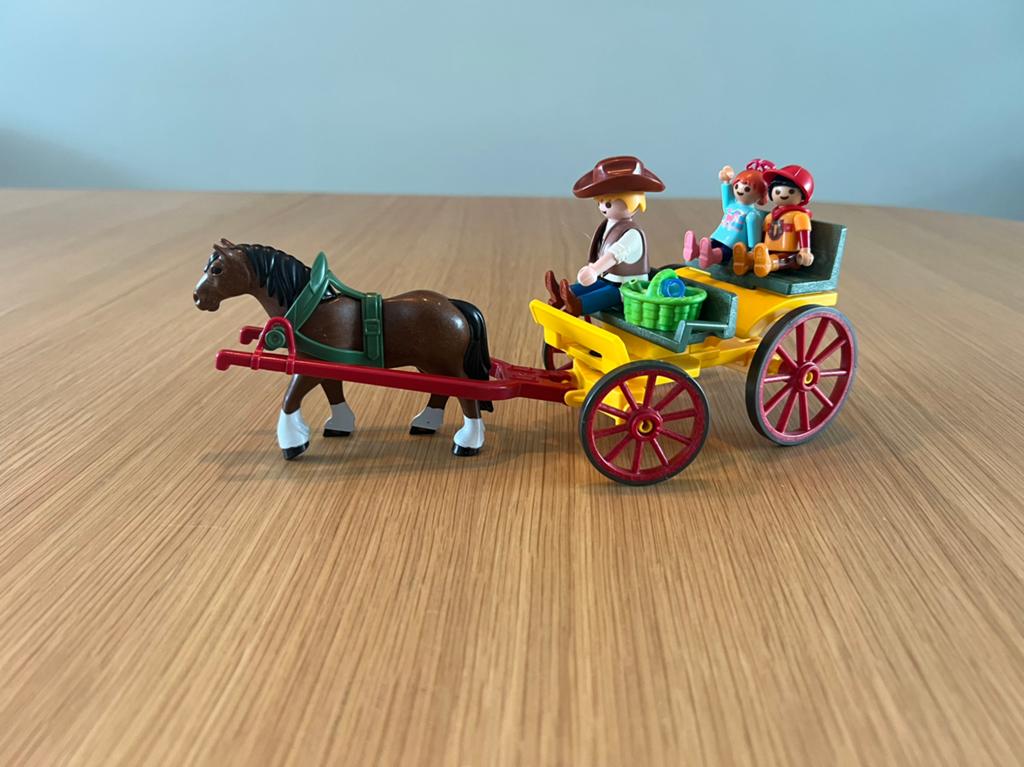 Playmobil Paard en kar, Ophalen, Gebruikt