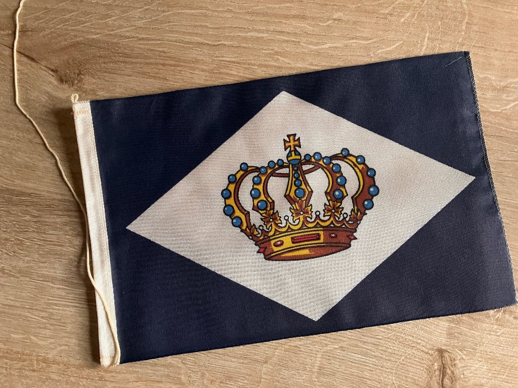 Tafel vlaggetje Nedlloyd/PNO/Kroonvag KNSM, Ophalen of Verzenden, Nieuw, Motorboot, Gebruiksvoorwerp