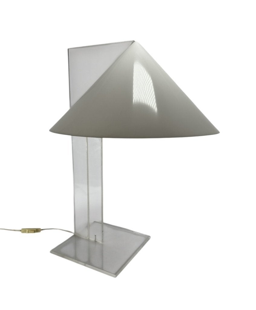 99. Plexiglazen tafellamp, Harco Loor - Cone-model, 1970, Ophalen