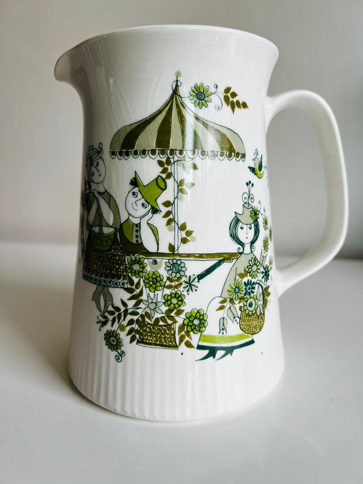 Vintage Turi Design-Market Waterkan Figgjo Flint Jaren 70, Ophalen of Verzenden