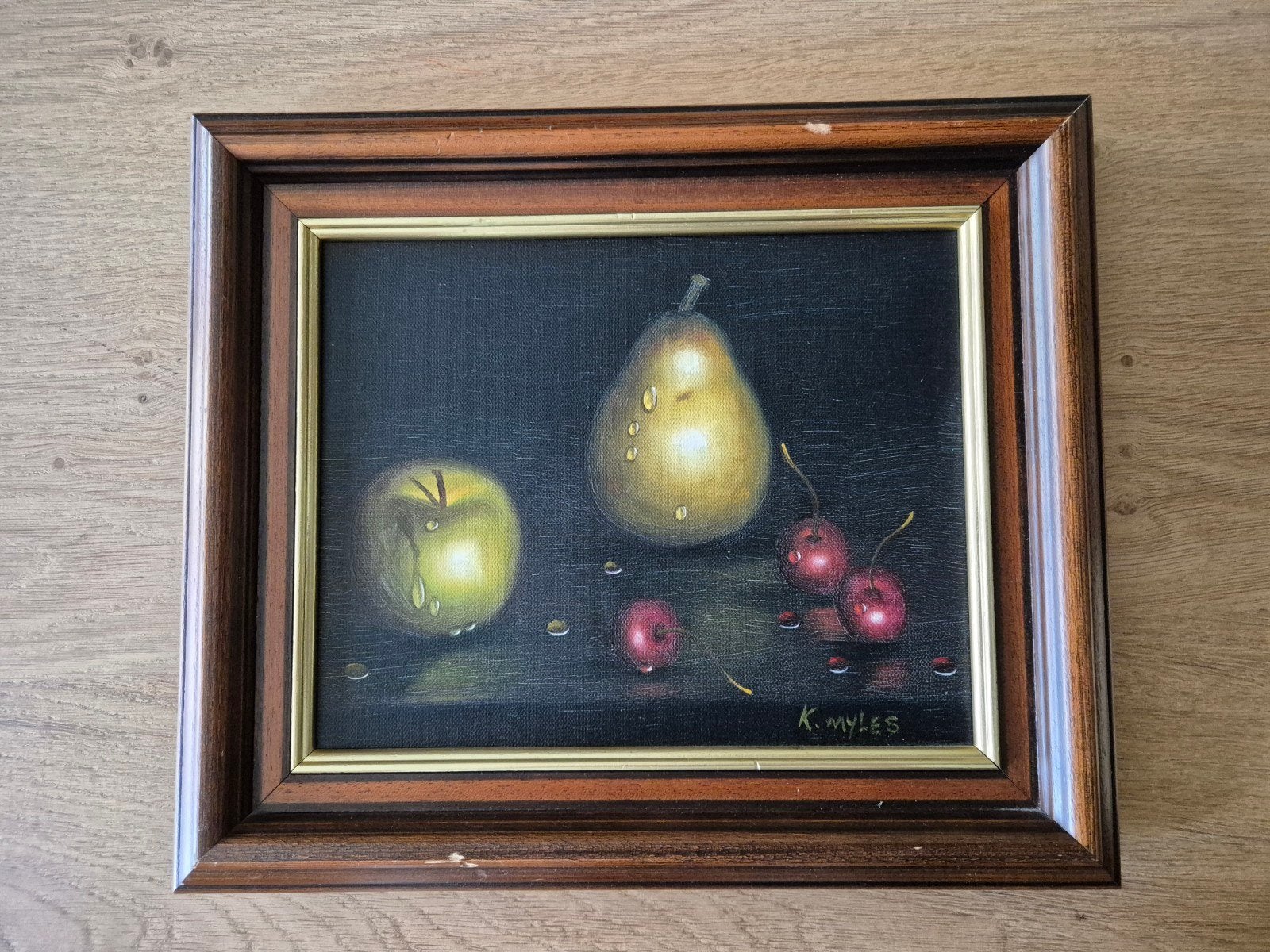 Klassiek Stilleven Fruit (Olieverf) – K. Myles (inclusief ho, Ophalen