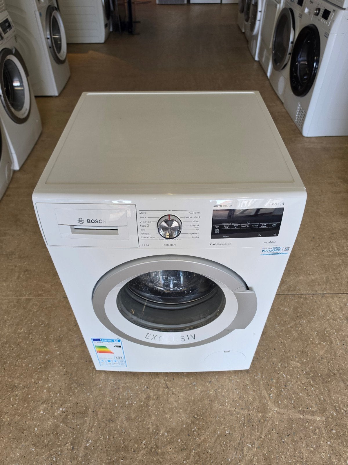Bosch Serie 6 SportsEdition wasmachine | 8 kilo | Garantie ✅, Witgoed en Apparatuur, Bosch, Jirnsum, 1200 tot 1600 toeren, 8 tot 10 kg