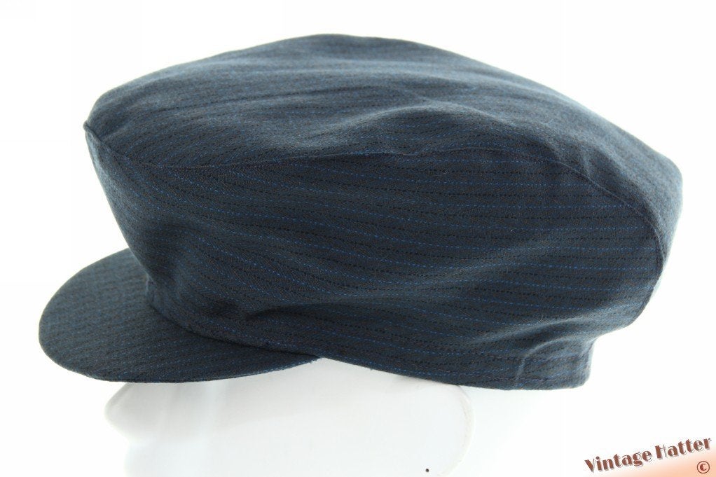 Vintage Spoorweg-achtige pet blauw 53 = XXS gratis verzenden, Ophalen of Verzenden, Zo goed als nieuw, 57 cm (M, 7⅛ inch) of minder