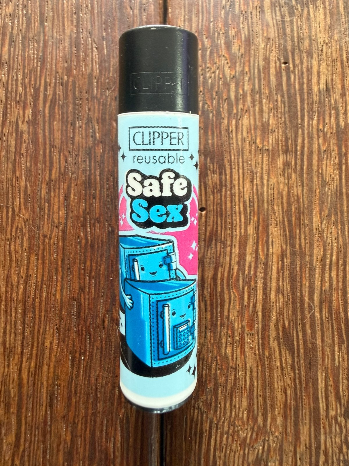 Original Vintage Safe Sex Lighter (Clipper) reusable, Ophalen of Verzenden, Zo goed als nieuw, Aansteker