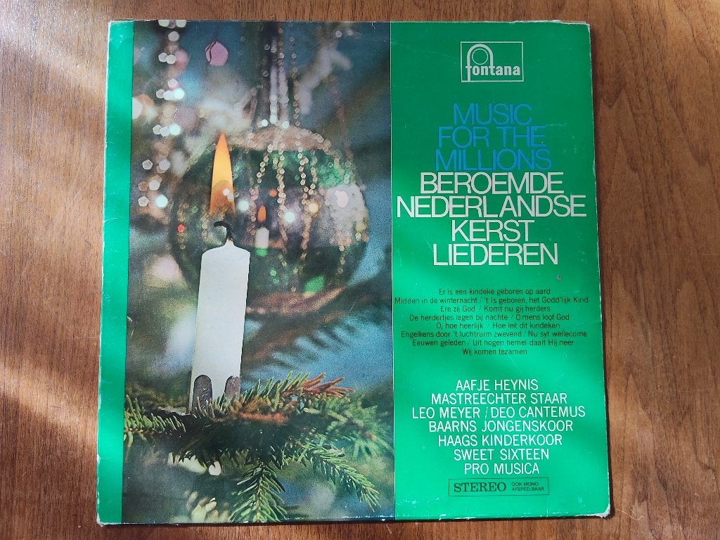 Music For The Millions: Beroemde Nederlandse Kerstliederen, Cd's en Dvd's, LP, Overige genres, Ophalen of Verzenden, Zo goed als nieuw