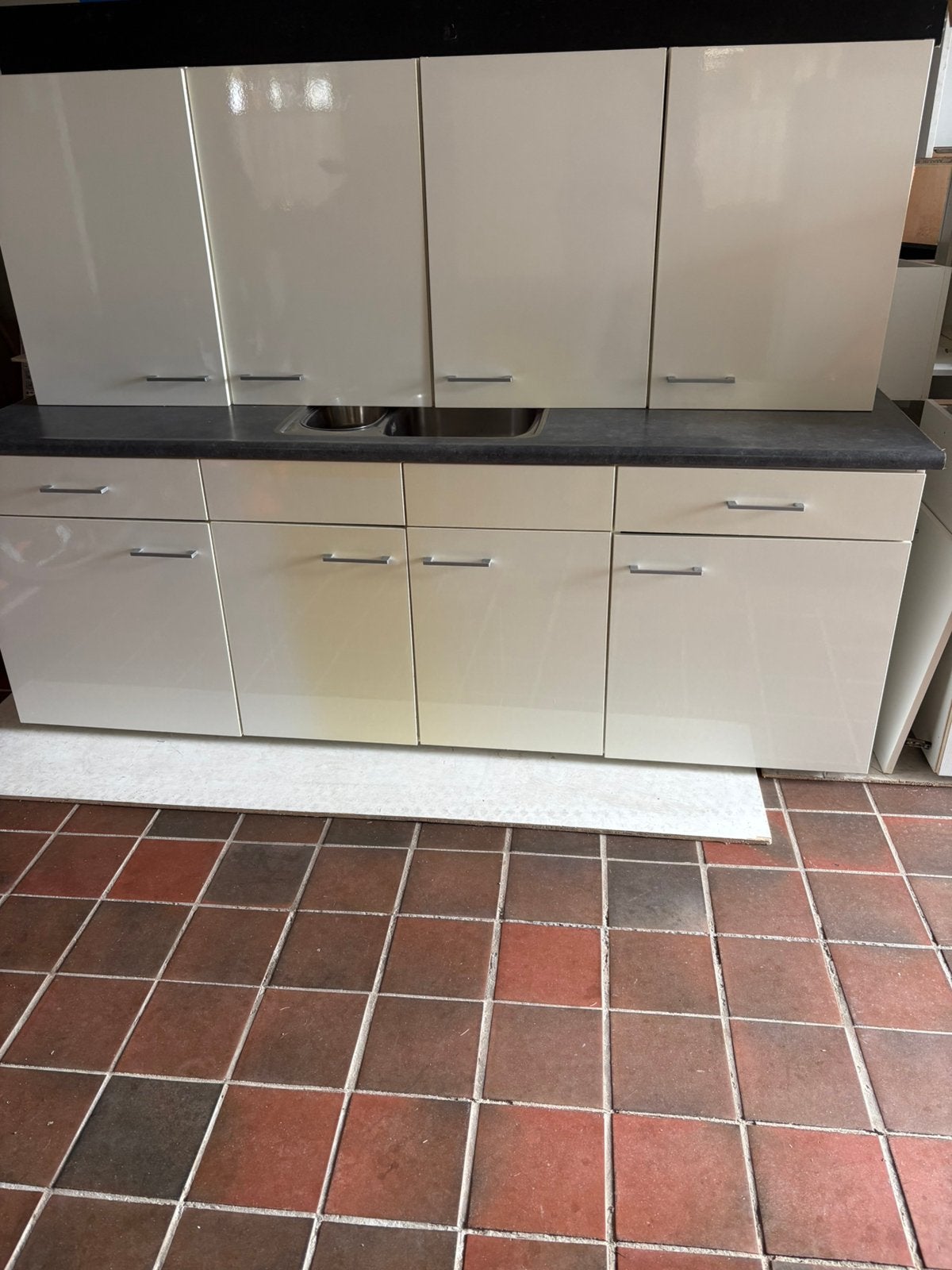 Keukenblok 210 cm breed, Huis en Inrichting, Keuken | Complete keukens, Ophalen of Verzenden, Gebruikt, Wit, Overige typen