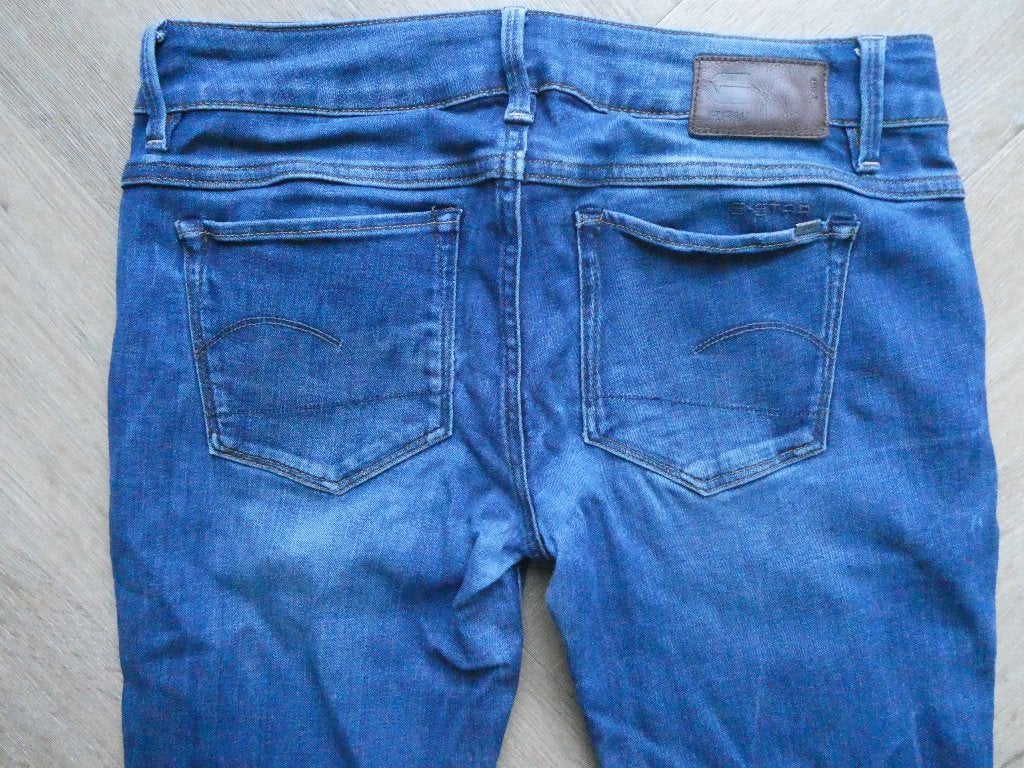 Gstar 3301 Low Skinny wmn spijkerbroek maat 28-32, Blauw, Ophalen of Verzenden, Zo goed als nieuw, W28 - W29 (confectie 36)