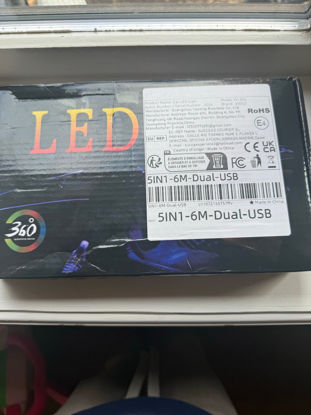 LED Auto Interieur Sfeerverlichting met Afstandsbediening, Auto diversen, Ophalen of Verzenden, Nieuw