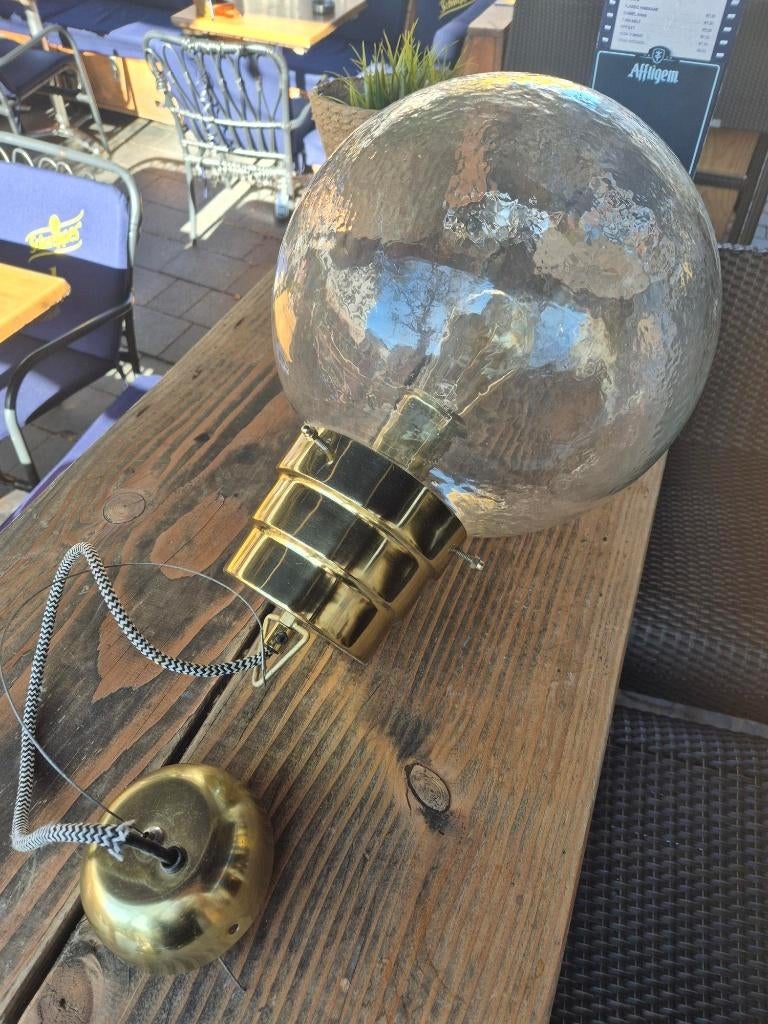 Qazqa hanglamp Chennai HL 3st, Huis en Inrichting, Ophalen, 50 tot 75 cm, Zo goed als nieuw, Glas