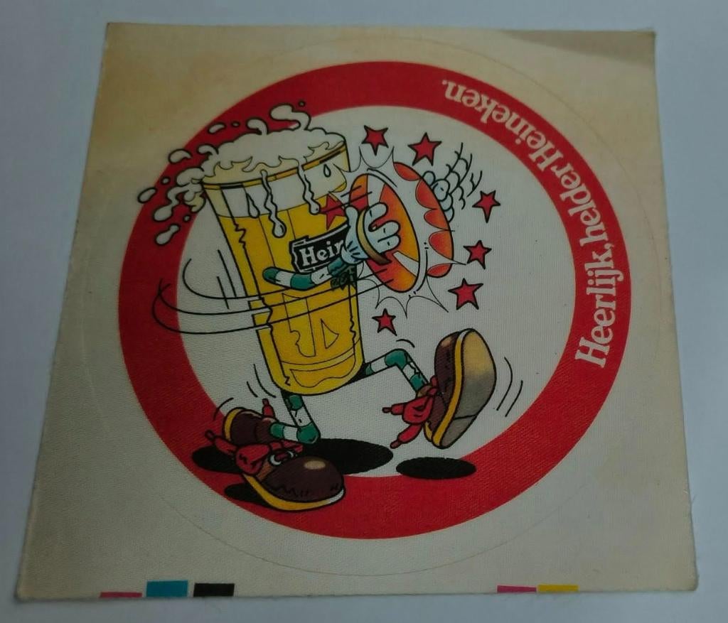 Sticker heerlijk helder Heineken, Verzamelen, Ophalen of Verzenden, Zo goed als nieuw, Merk