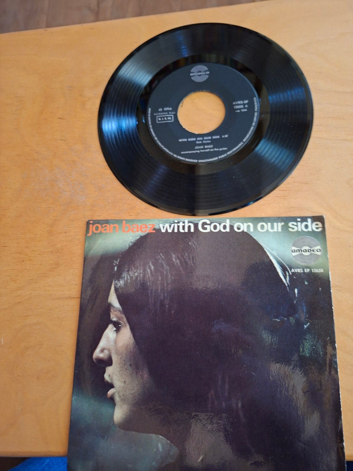 Joan Baez - With God On Our Side - Single (7 inch), Cd's en Dvd's, Gebruikt, 7 inch, Pop, EP