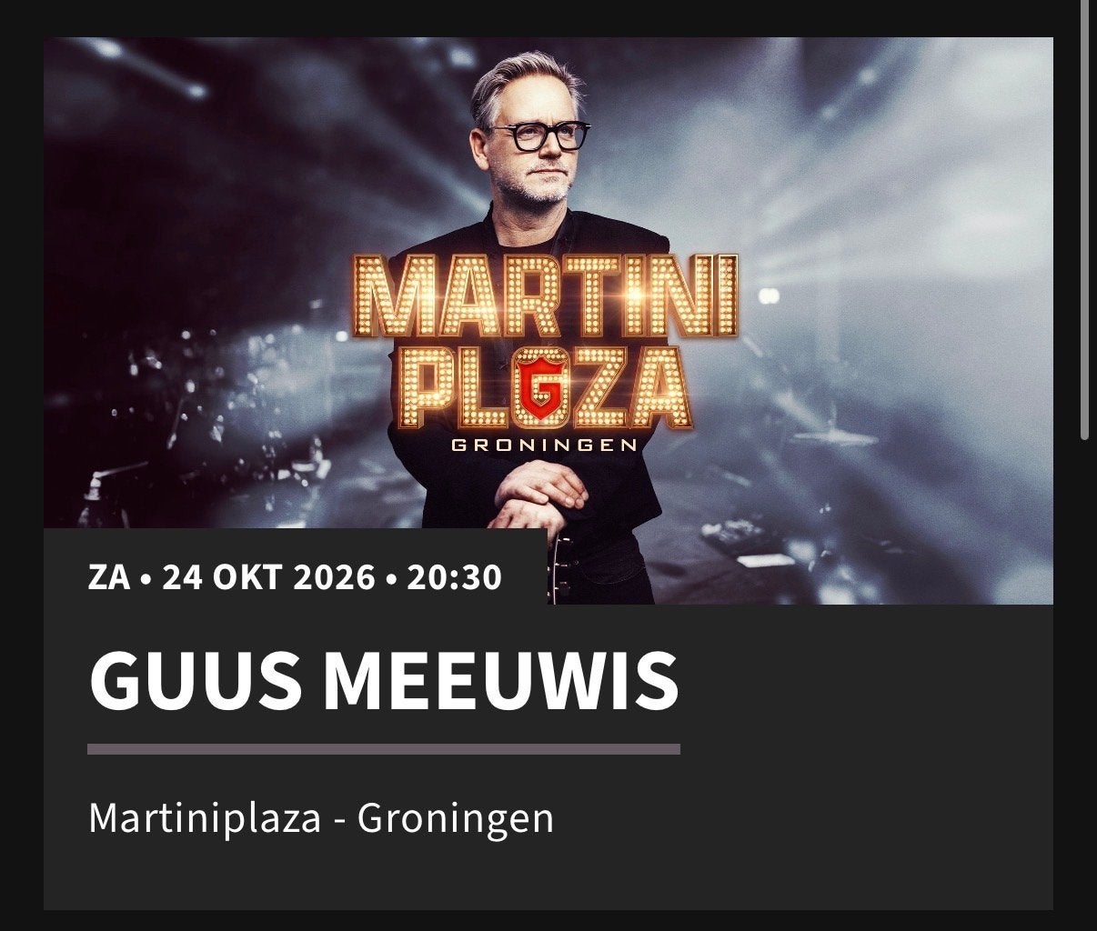 Guus meeuwis Martiniplaza, Twee personen, Oktober