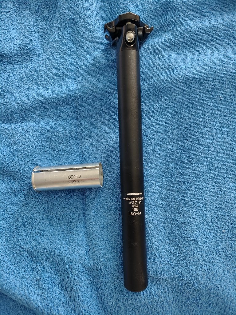ZOOM vaste zadelpen Aluminium nieuw 27,2mm x 30cm 10euro, BMX, Nieuw, Ophalen of Verzenden, Zoom