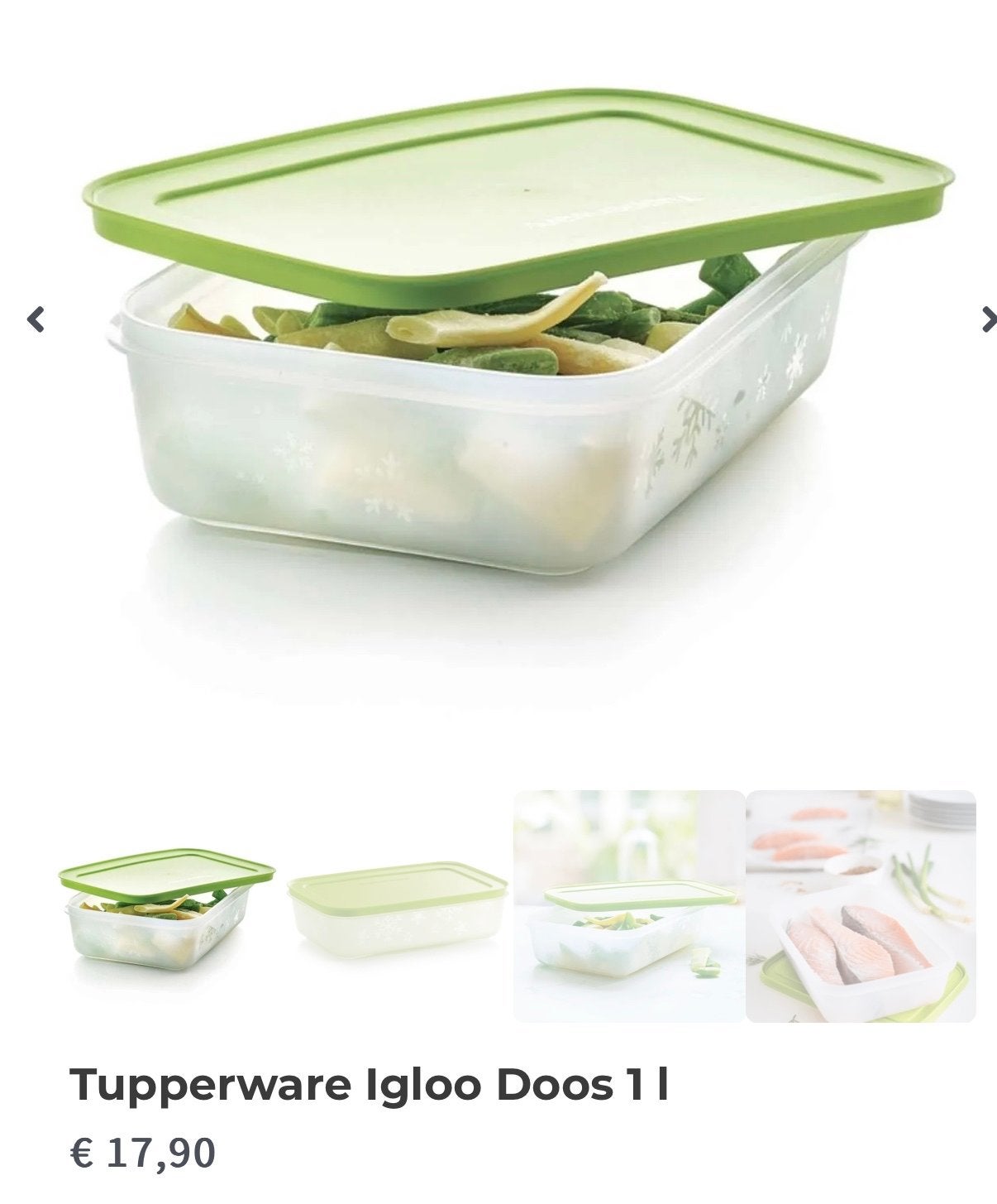 Tupperware Igloo Diepvriesdoos 1 liter - Splinternieuw, Overige kleuren, Bewaardoos, Nieuw, Ophalen of Verzenden