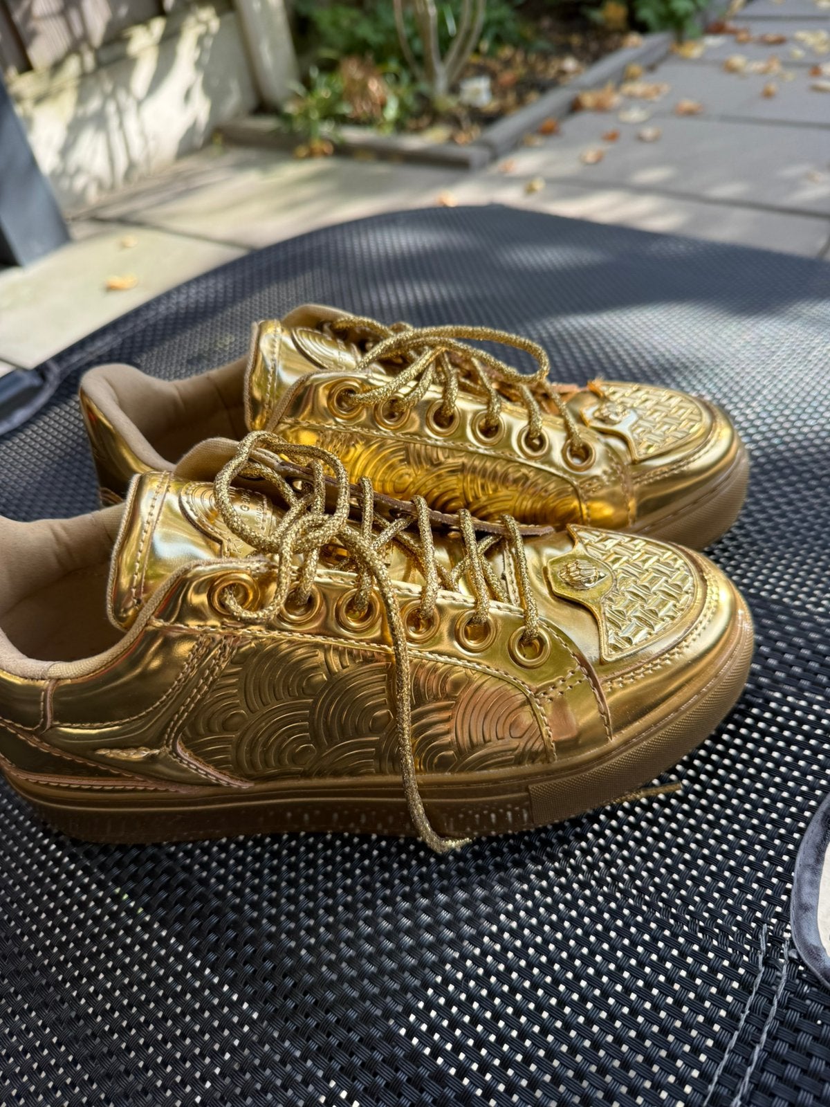 Kurt geiger gouden schoenen mt 39/40, Ophalen of Verzenden, Zo goed als nieuw, Overige kleuren, Sneakers of Gympen