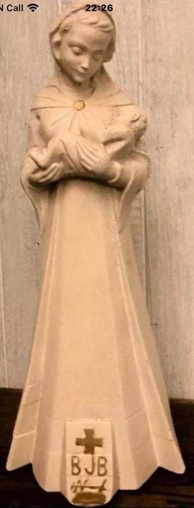 Maria met haar zoon, prachtig antiek beeld, Antiek en Kunst, Antiek | Religie, Ophalen of Verzenden