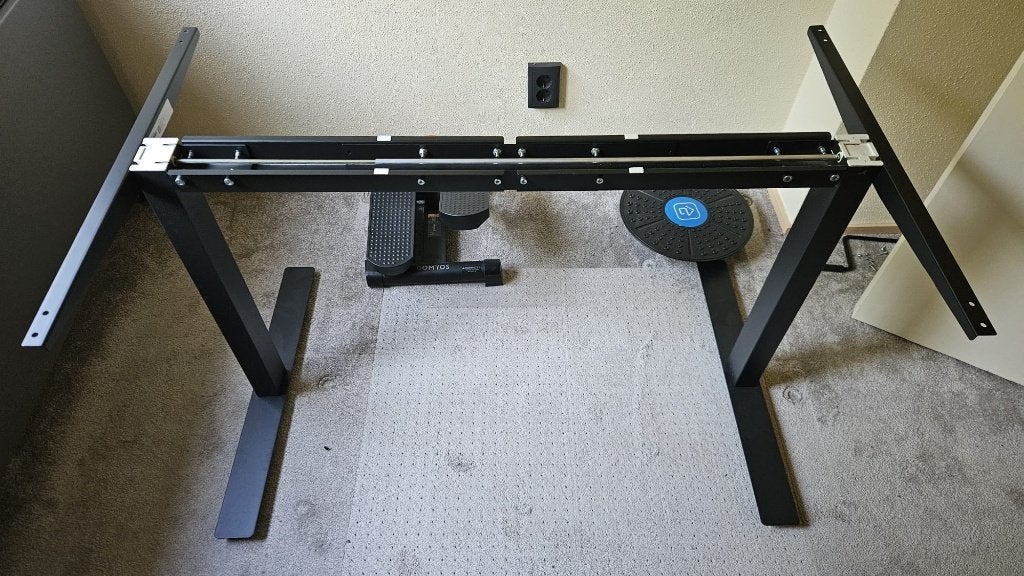 Ikea frame voor handmatig vestelbaar hoog laag bureau, Ophalen, Zit-sta bureau, Elektrisch, 120 cm