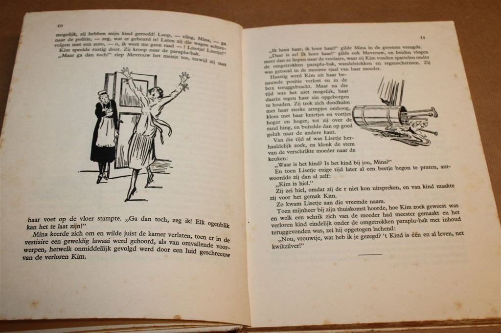 Pim en Kim — C. Joh Kieviet, Kinderboek Vintage ca. 1950, Ophalen of Verzenden, Gelezen