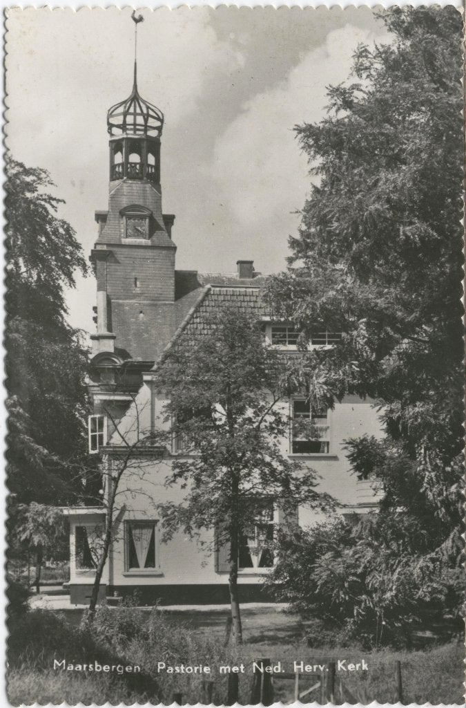Maarsbergen Pastorie met Ned.Herv.Kerk, Verzenden, 1940 tot 1960, Gelopen, Utrecht