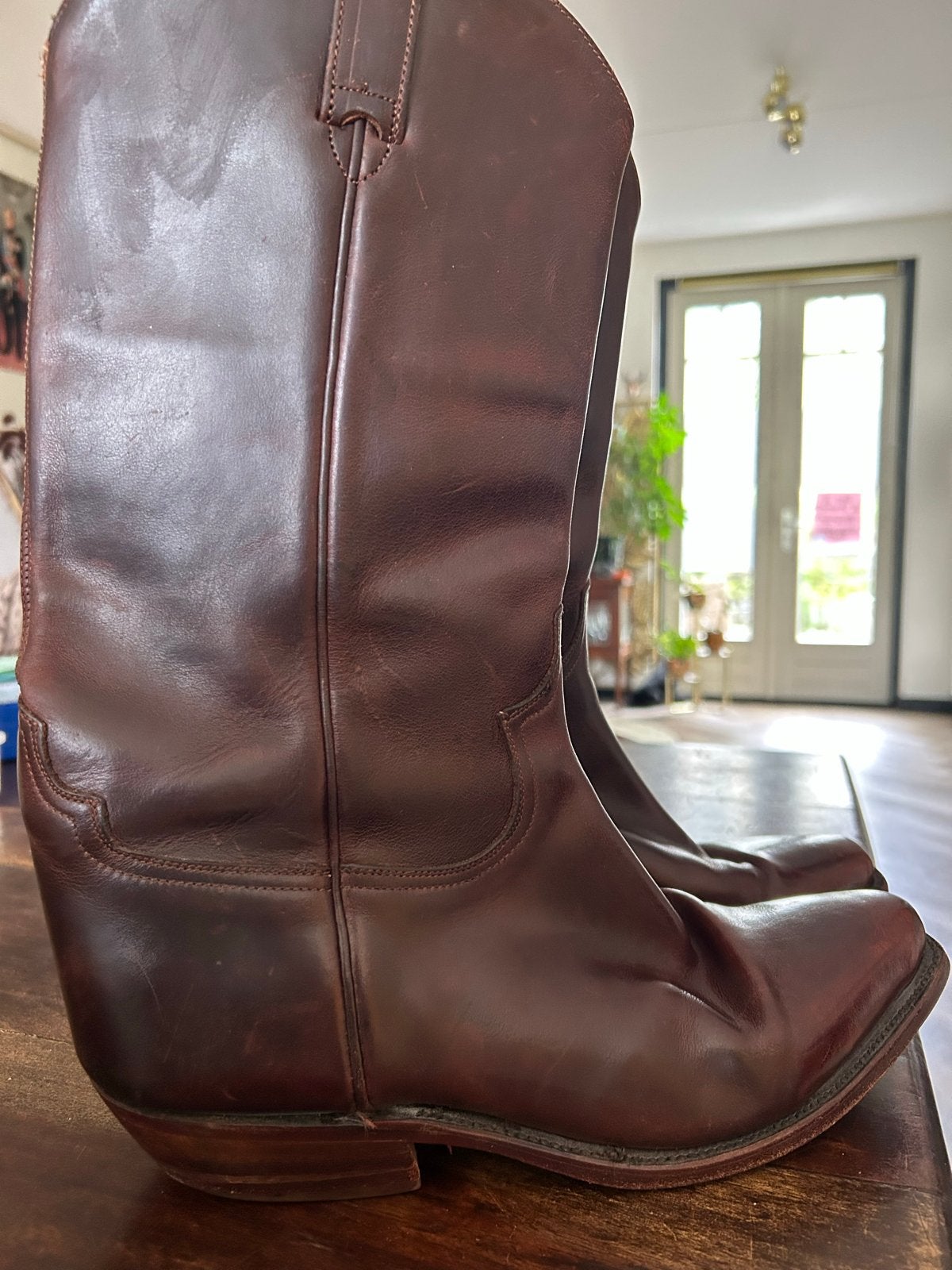 Western boots maat 43, soepel dik leder, goede staat, Ophalen of Verzenden, Gedragen, Bruin, Boots