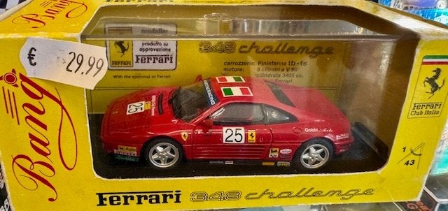Coelianmodels, Bang, Ferrari 348 Challenge, 1/43, € 29,99, Hobby en Vrije tijd, Ophalen of Verzenden, Nieuw, Auto, Overige merken