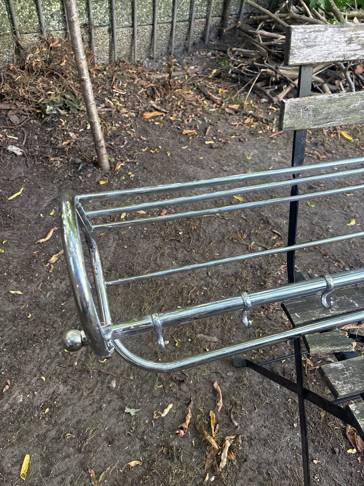 Gispen wandkapstok met 8 haakjes - Chroom design, Gebruikt, Minder dan 100 cm, Metaal, Ophalen