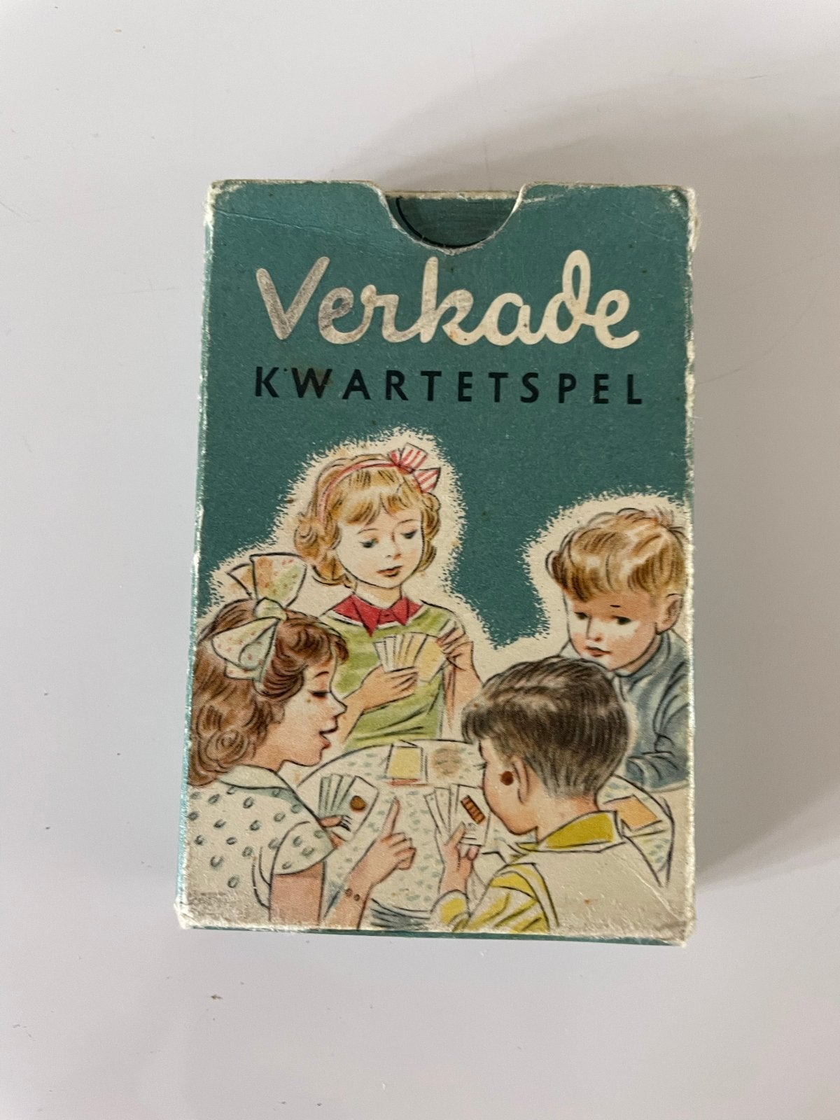 Vintage Verkade Kwartetspel - Compleet en in goede staat, Drie of vier spelers, Ophalen of Verzenden, Gebruikt