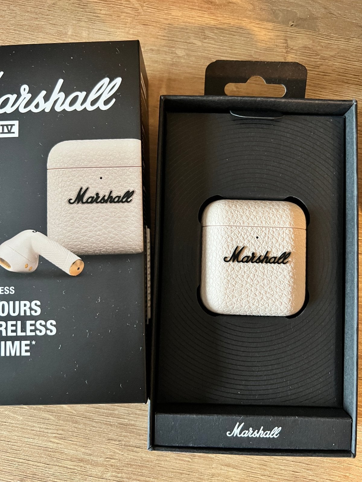 Marshall minor IV cream oordopjes, Ophalen of Verzenden, Zo goed als nieuw, In oorschelp (earbud), Bluetooth