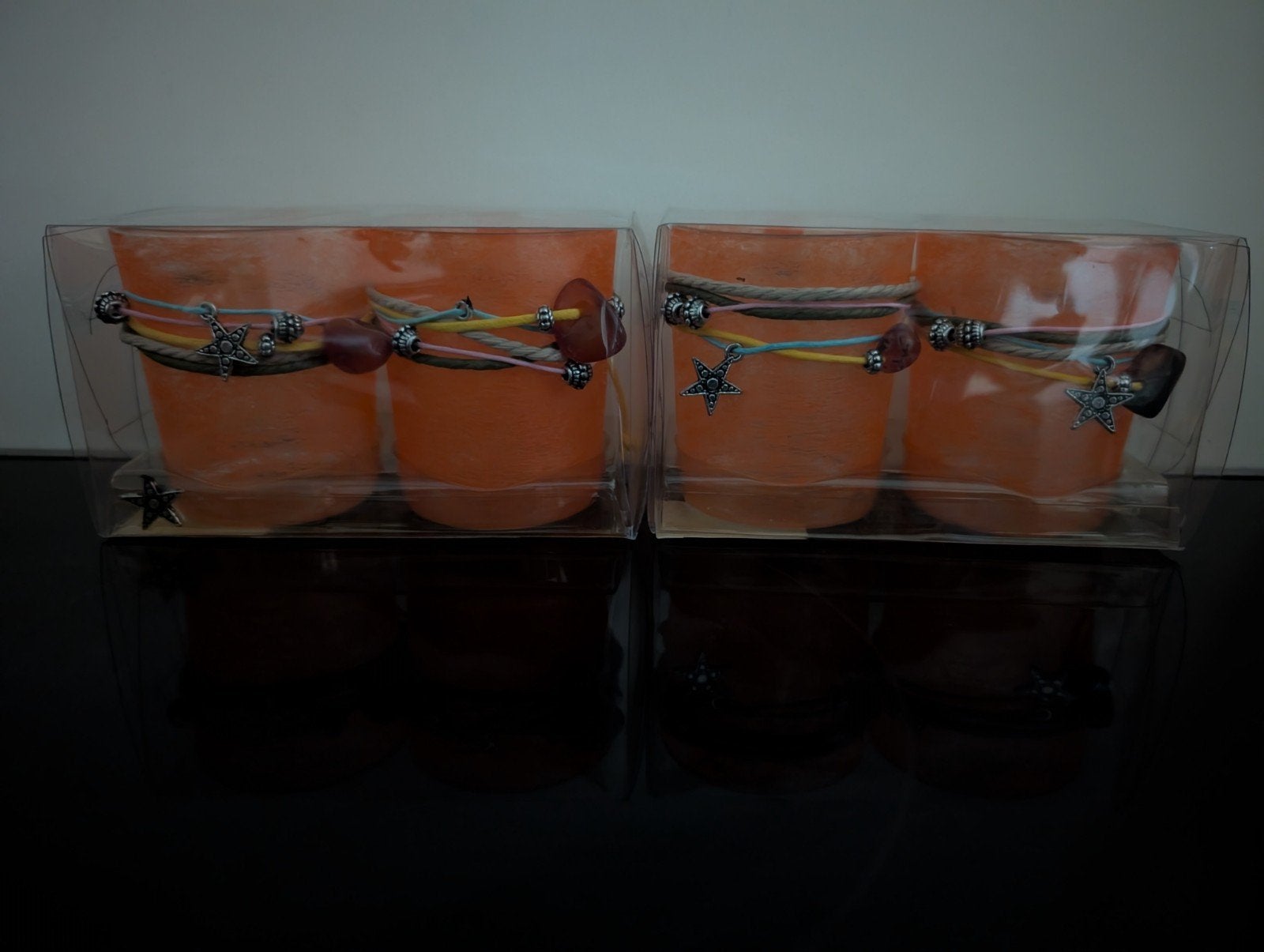 Waxinelichthouders helloween, oranje NIEUW, Ophalen of Verzenden, Nieuw