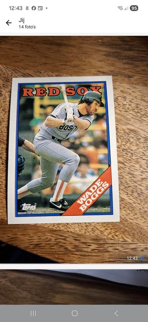 Zeldzame Honkbal Plaatjes 1988 - Wade Boggs & Ken Caminiti, Verzamelen, Ophalen of Verzenden, Gebruikt, Overige sporten, Poster, Plaatje of Sticker